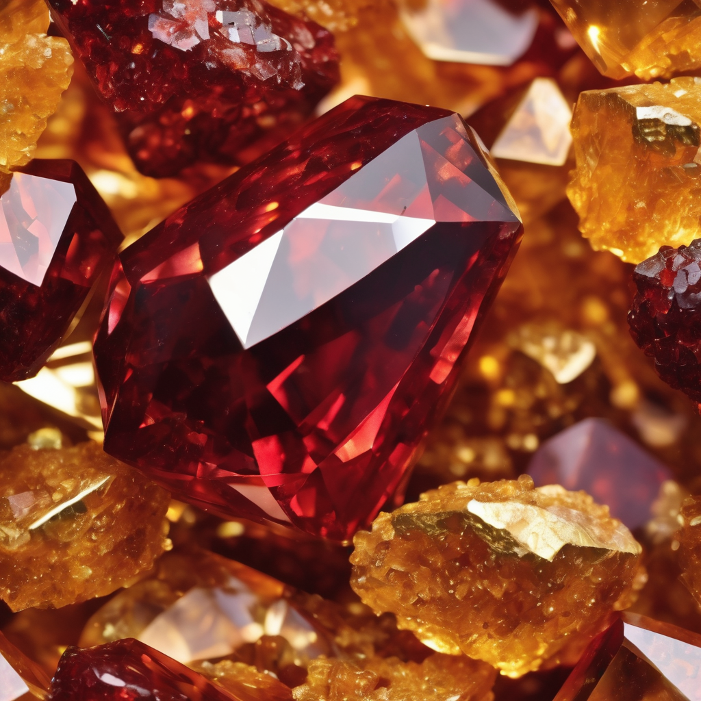 Garnet Crystals (African Red) Tumbled and Polished