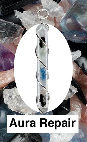 Aura Repair Crystal Vial Wire Wrapped Pendant