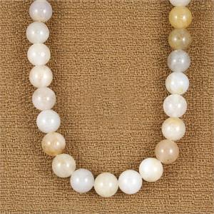 Moldau Quartz (White) (8mm) 16in strand beaded necklace