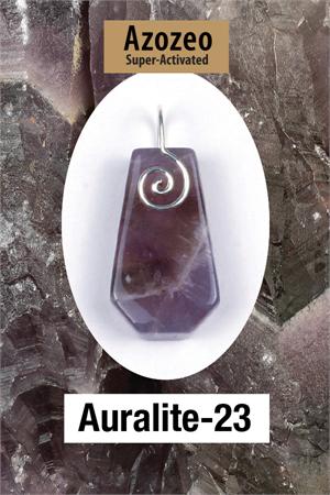 Auralite-23 Wire Wrapped Pendant with Spiral Setting