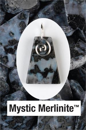 Mystic Merlinite Spiral Front Wire Wrapped Pendant